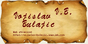 Vojislav Bulajić vizit kartica